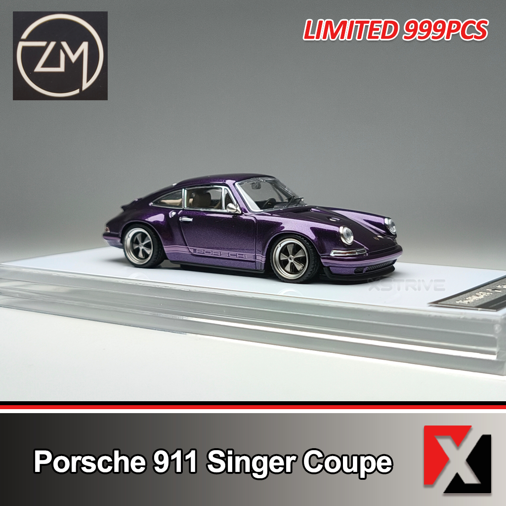 Zincit Model 1:64 Porsche 911 Singer Coupe Purple