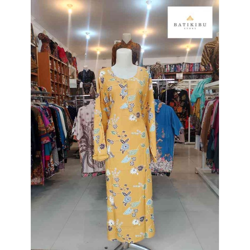 Longdress Batik Unggul Jaya Cap Sekar Mekar [ XL / Extra Jumbo