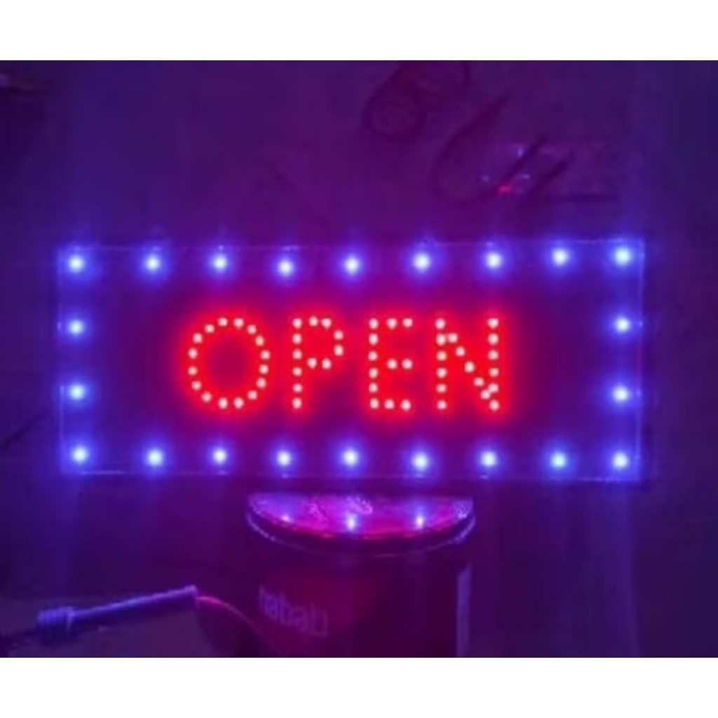 lampu LED OPEN