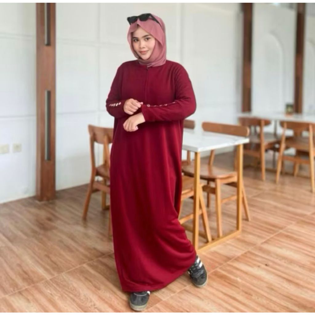 Lokal By FX - Gamis Inara Dress Inara Button Lembut Nyaman Mewah Maxi