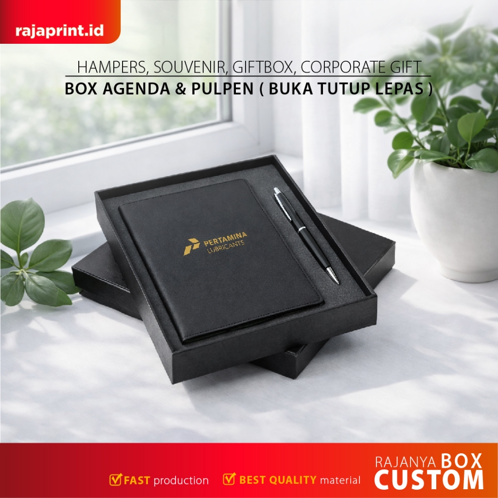 CUSTOM HARDBOX KADO BUKU AGENDA / PULPEN / BOX HADIAH / KOTAK HAMPERS / GIFT BOX ANIVESARY