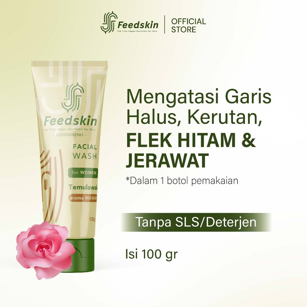 FEED SKIN Facial Wash Temulawak Aroma Mawar (Rose)