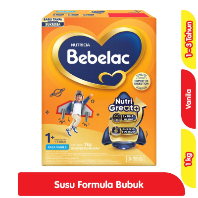 Bebelac 1+ GroGreat+ Susu Bubuk Pertumbuhan Anak Vanila 1 kg