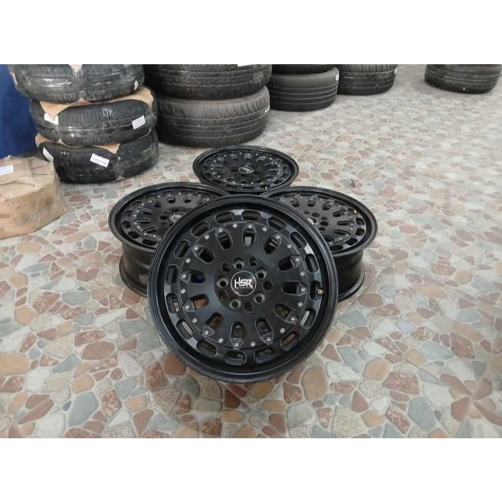 Velg Mobil Bekas HSR MYTH07 Model Semi Offroad Ring 16 Baut 5x100/5x114 Hitam TERIOS RUSH DLL