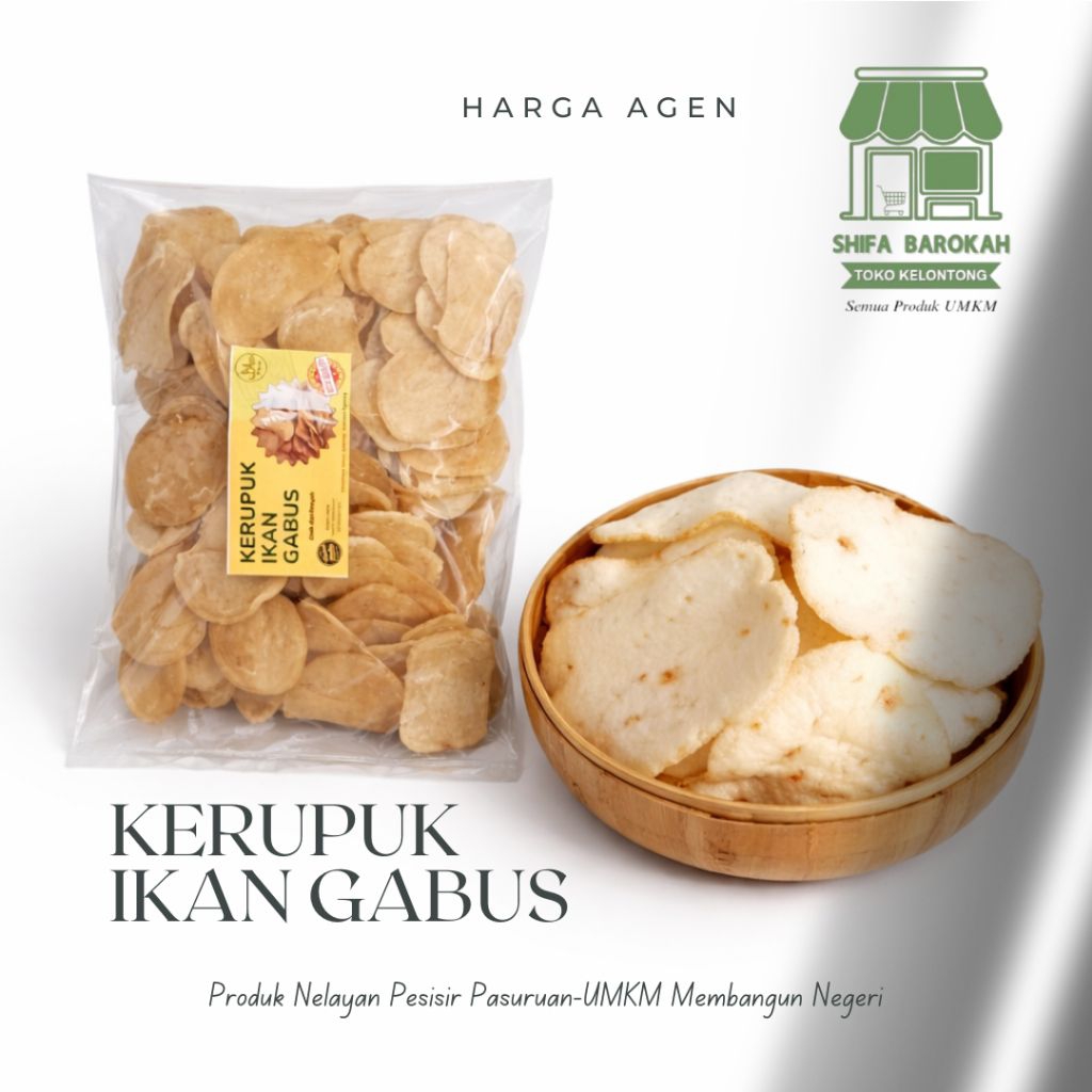 KERUPUK IKAN GABUS (MENTAHAN)