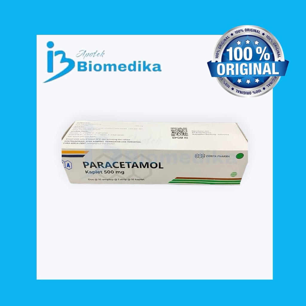 Paracetamol 500 mg Generik 100 Tablet (Merk Random)