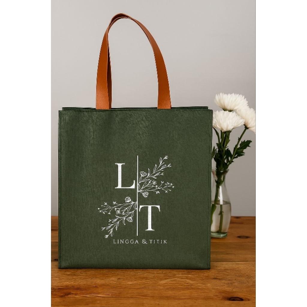 Totebag Canvas Custom Souvenir Pernikahan Souvenir Nikahan