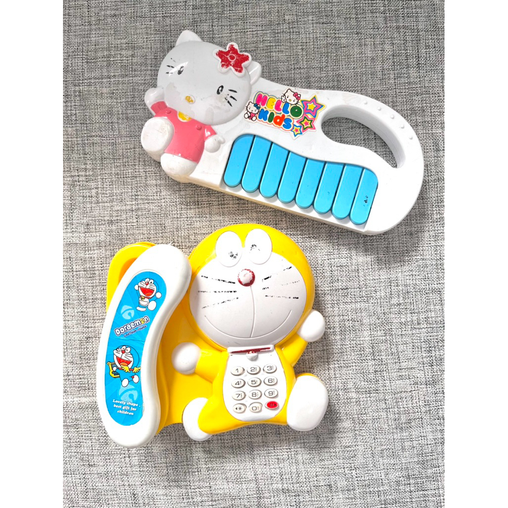 2pcs mainan anak suara/ mainan anak hello kitty/ mainan anak doraemon