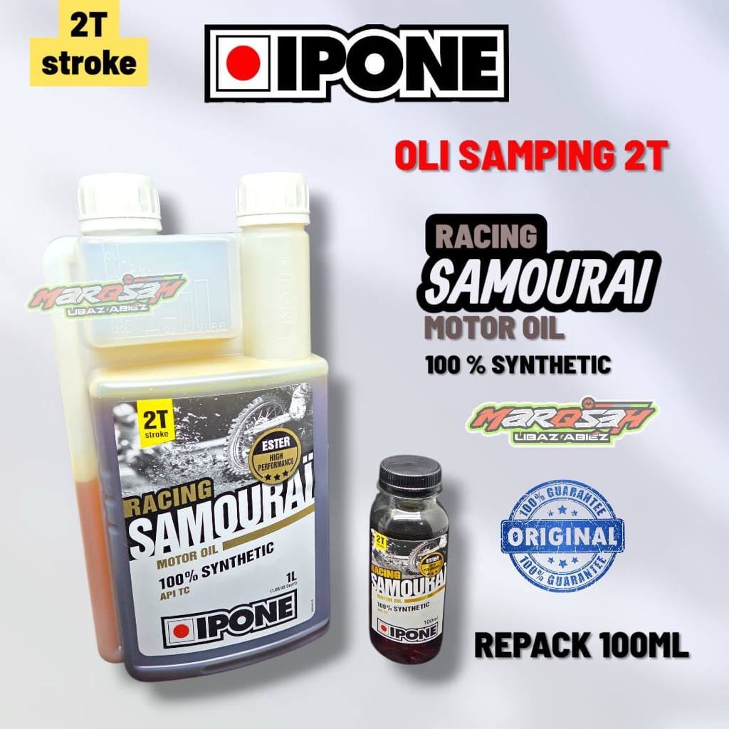 OLI SAMPING IPONE SAMOURAI REPACK 100ML OLI SAMPING 2TAK IPONE JAPAN ORIGINAL