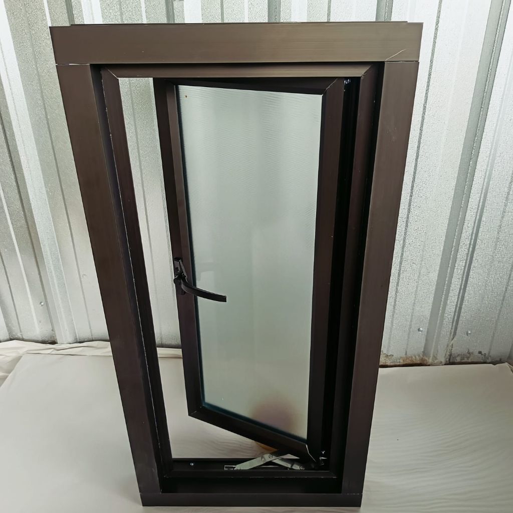 Jendela alumunium 80x50cm jendela casement satu set tinggal pasang
