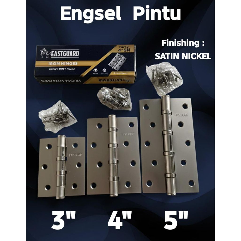 GRATIS ONGKIR !! ENGSEL PINTU 3-4-5" TEBAL - ENGSEL PINTU EASTGUARD - ENGSEL BESI - ENGSEL TEBAL