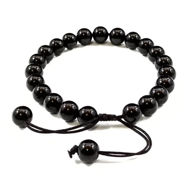 GELANG BATU HITAM / Gelang Pria Batu Giok Hitam Asli Original / Gelang Batu Black Jade / Gelang Batu