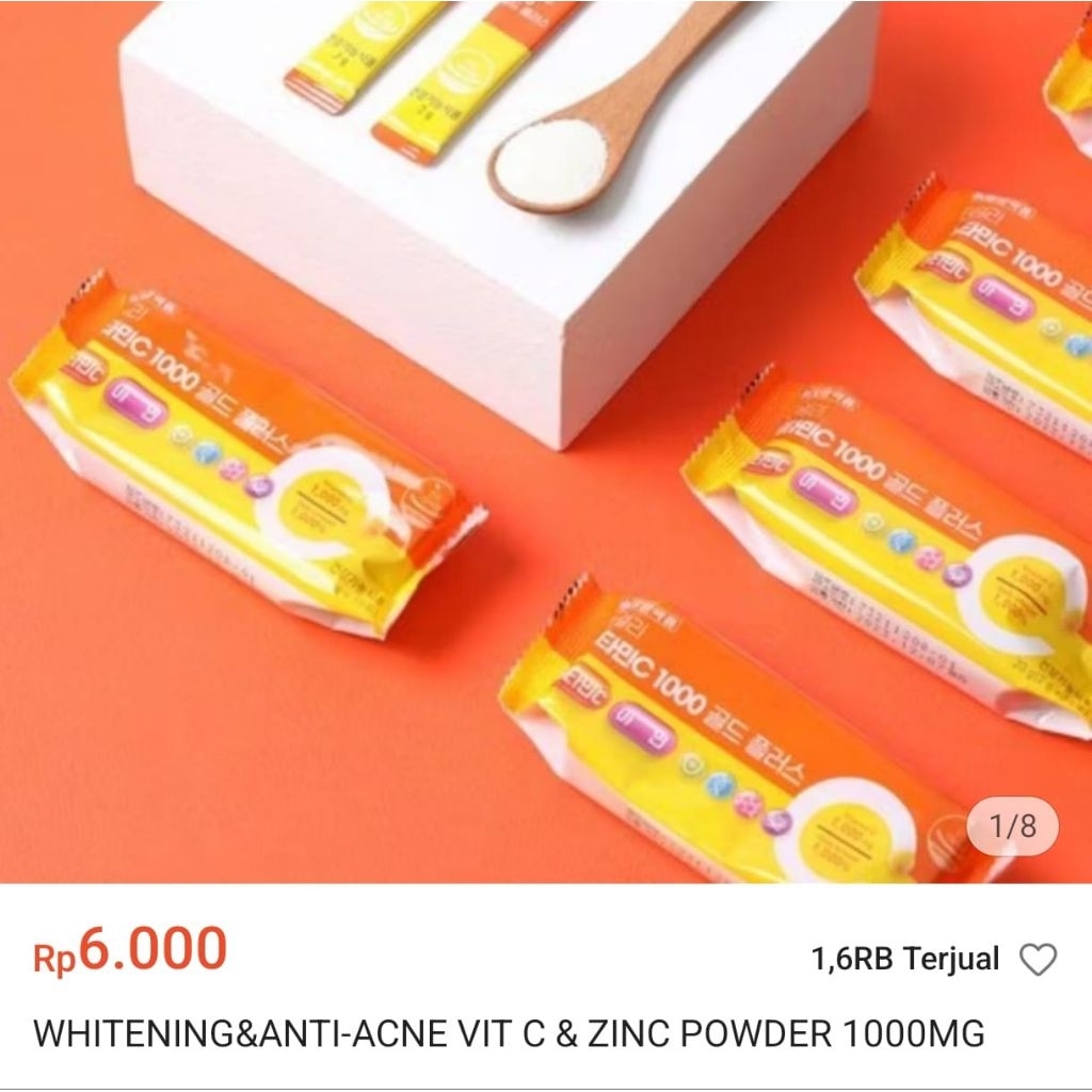 WHITENING & ANTI-ACNE VITAMIN C&ZINC 1000MG