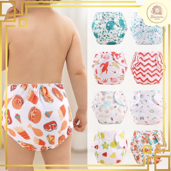 Pb01 Popok Kain Bayi Kancing Motif Karakter Cloth Clodi Diaper Dapat Dicuci Reusable