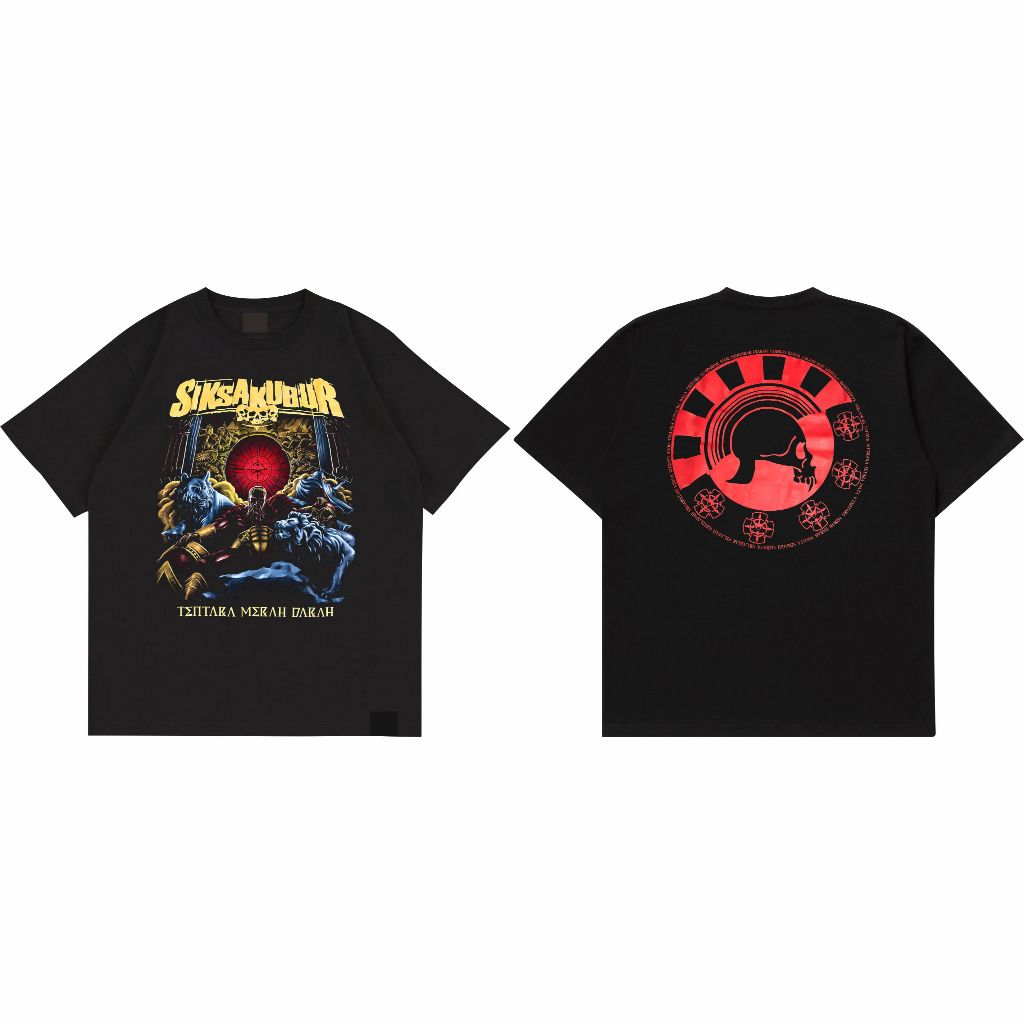 Kaos Band Siksa Kubur - Tentara Merah Darah Katun Premium S-XXL