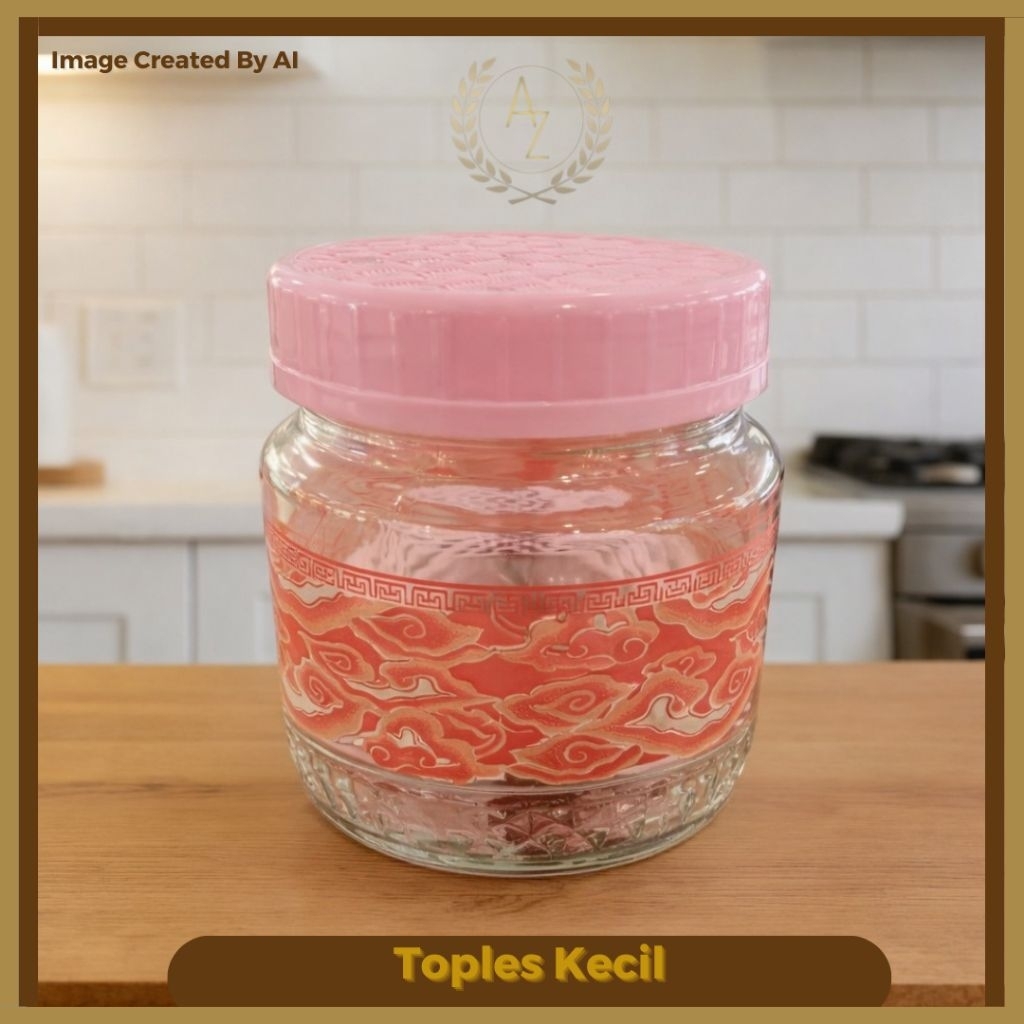 Toples kaca kecil motif mega mendung - 1 pcs/ toples berkualitas tinggi dengan harga murah