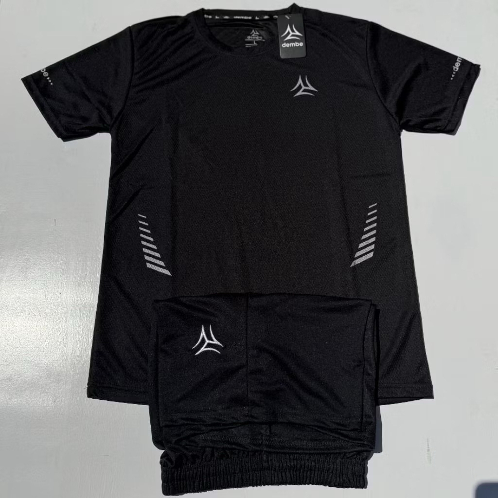 Setelan Olahraga Pria Running Binsik Lari Gym Fitness Sport Cowok