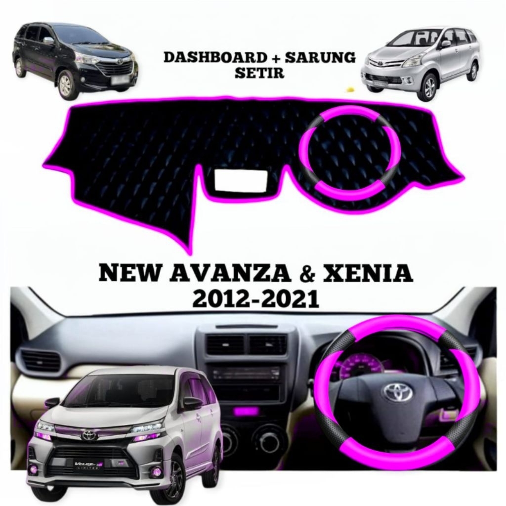 Cover Alas Dashboard Mobil Avanza, Xenia 2012-2021 + Sarung Stir