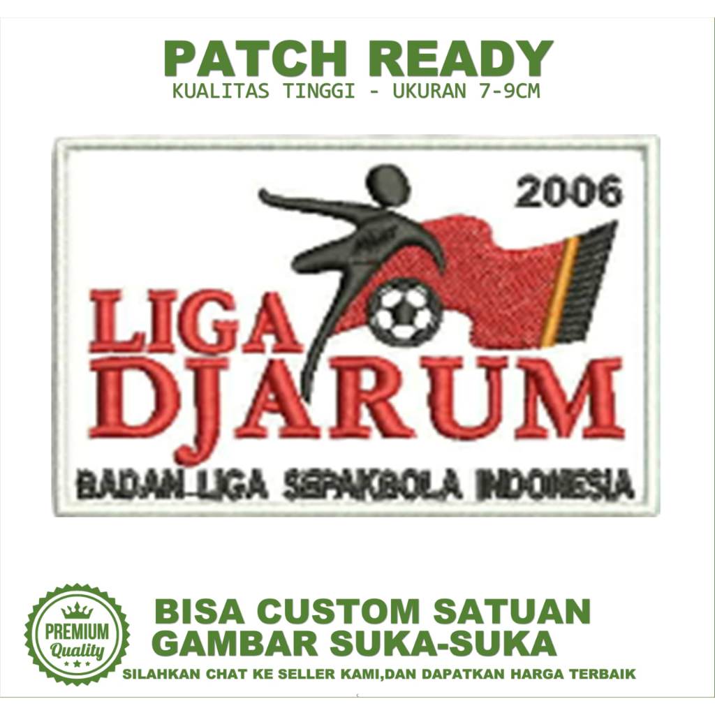 EMBLEM PATCH BORDIR GAMBAR LIGA DJARUM EMBROIDERY TESTIMONI-BC