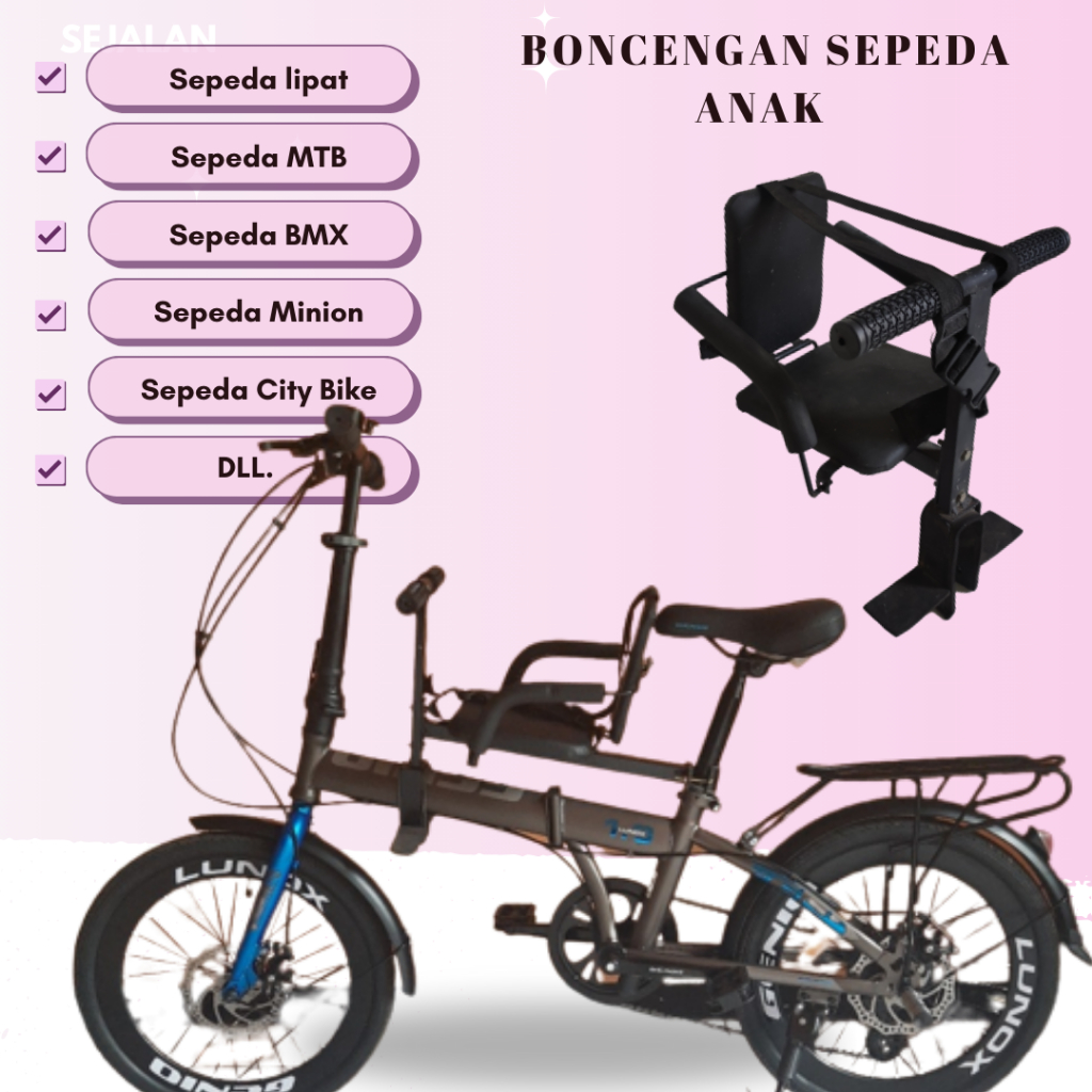 kursi boncengan anak sepeda lipat mtb boncengan sepeda anak lipat mtb depan