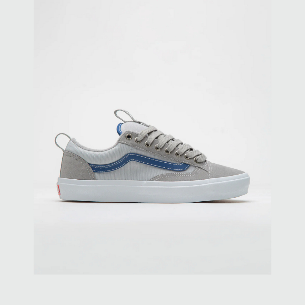 Vans Sepatu Sneaker Skate Pro Old Skool 36+ Grey Blue BNIB Resmi Suede & Canvas Cocok untuk Skateboa