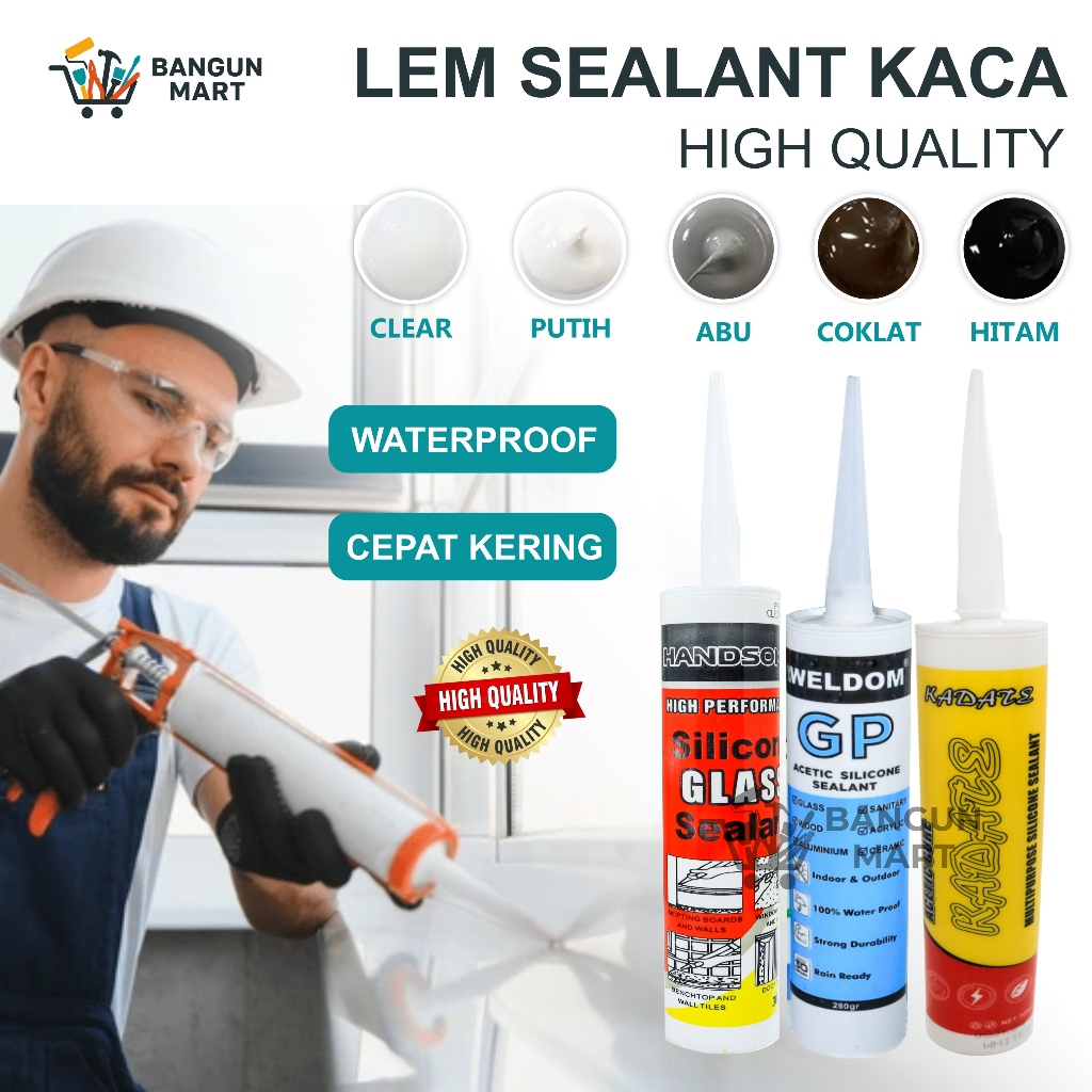 Lem Botol / Lem Sealant Botol / Lem Silicone Glass / Lem Kaca Silicone Sealant Lem Kaca Perekat Asam