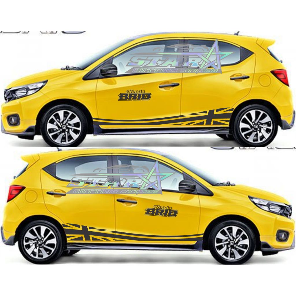 Stiker mobil brio sticker mobil honda brio stiker body samping mobil honda brio terbaru keren