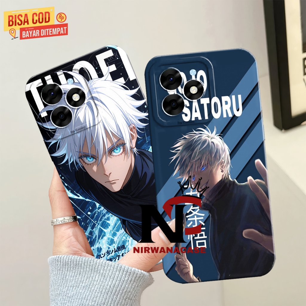Case Hp Itel S23+ Motif Gojo Case Pro Camera Lentur - Case Kekinian - Fashion Case Cowok