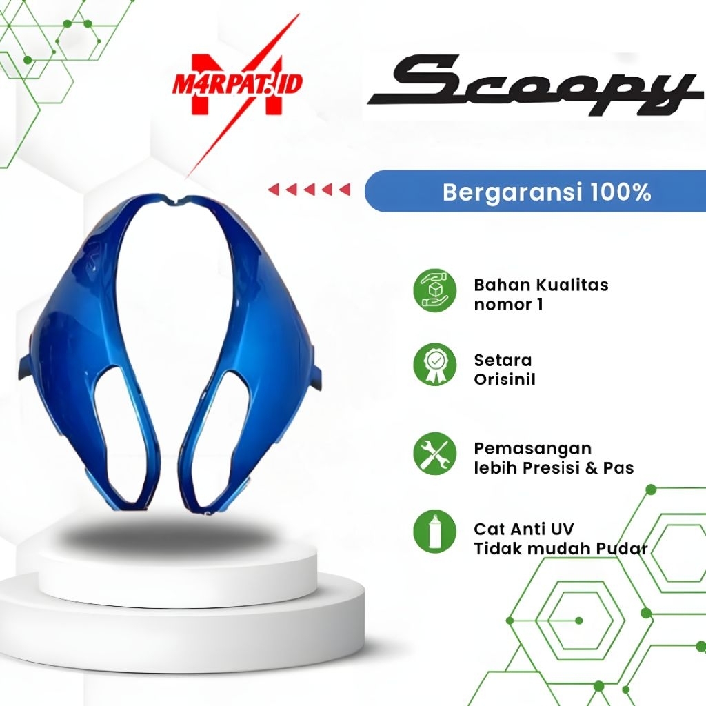 sayap scoopy fi k16 2013 2014 2015 2016 kanan kiri biru sayap tebeng kap samping  luar kiri kanan sc