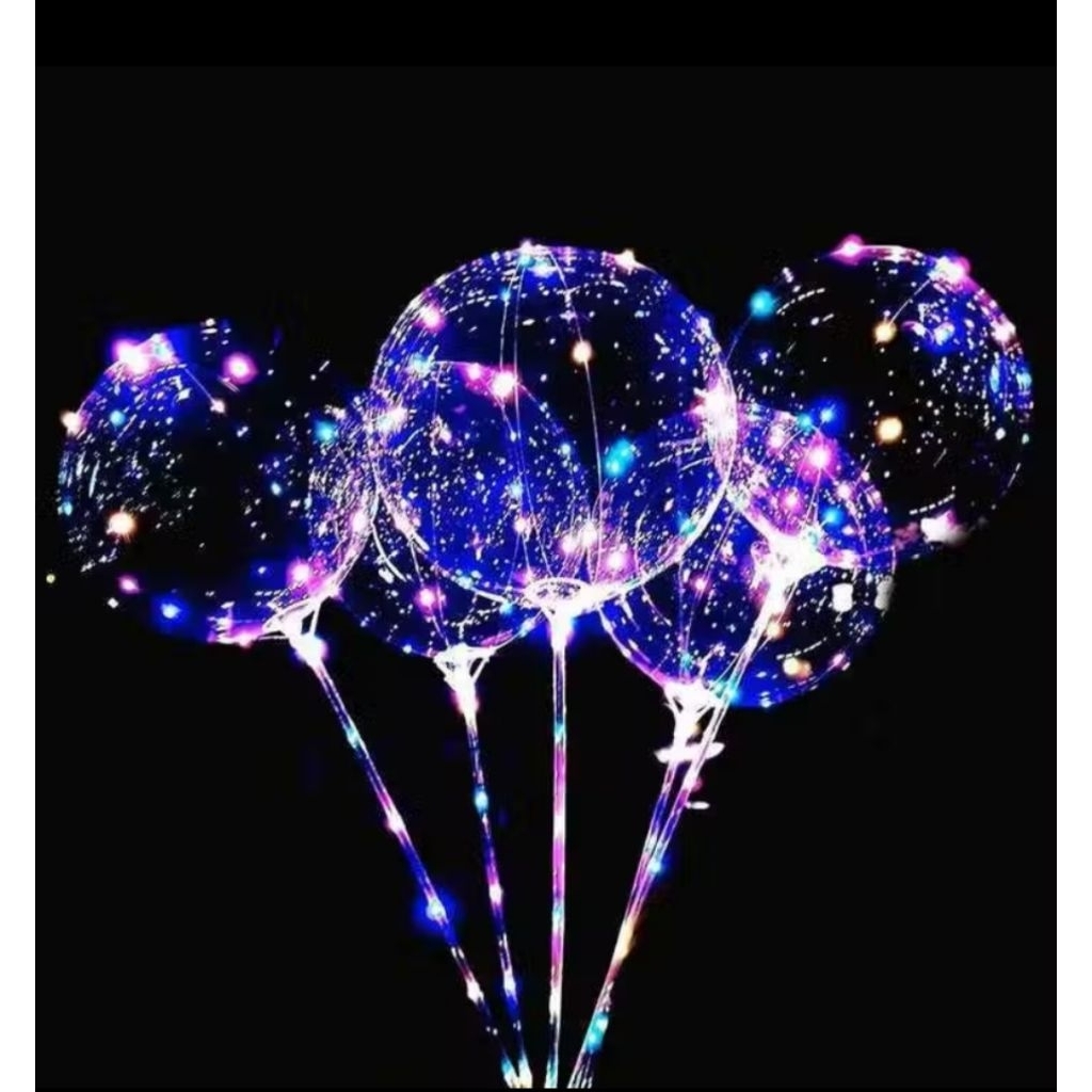 BALON BENING + GAGANG + LAMPU LED 5PC