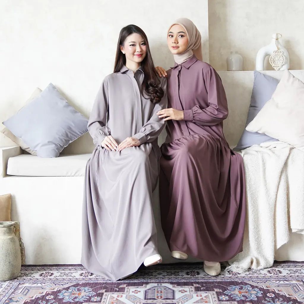 Dress Maxi Gamis Muslim Wanita Panjang / Dress Maxi Laura
