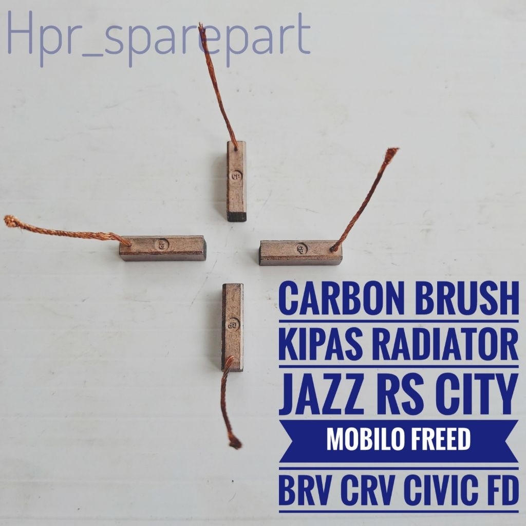 Arang Carbon Brush Montor Kipas Ac Radiator Jazz Rs City Mobilio Freed Brv Crv Civic Fd Pnp Fan Dens