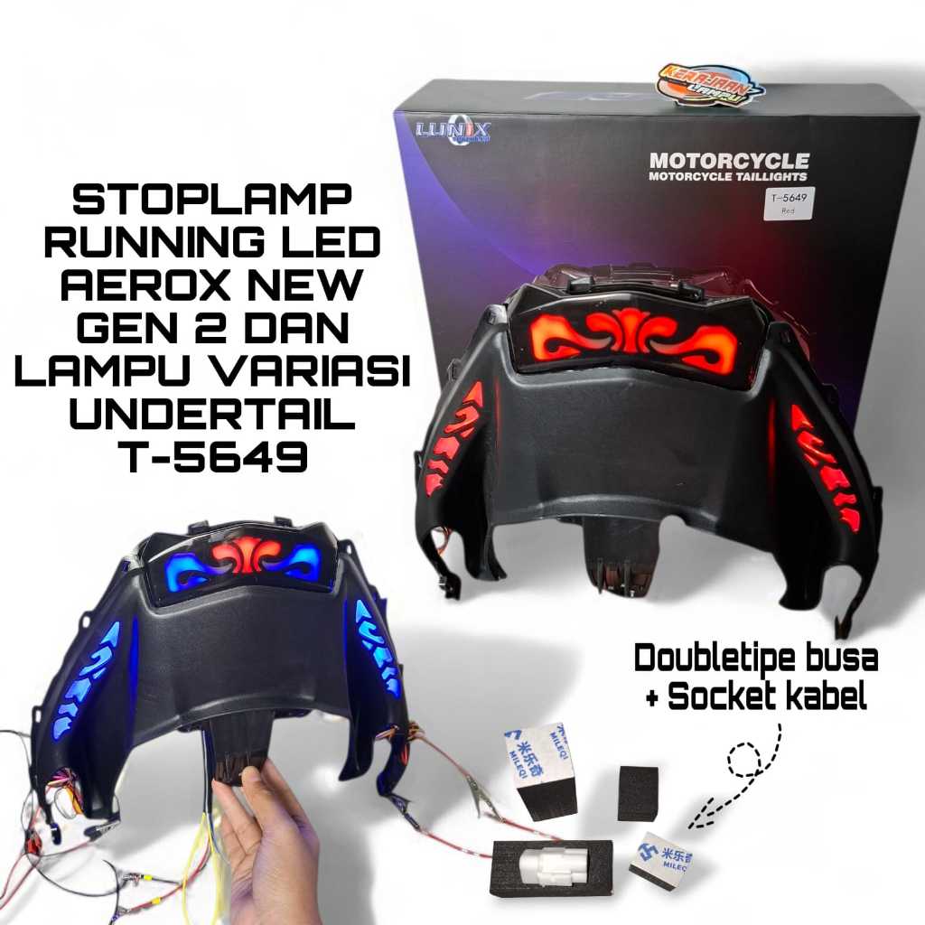 Stoplamp Led Running Set Undertail Lampu Sen Aerox new 2021-2024