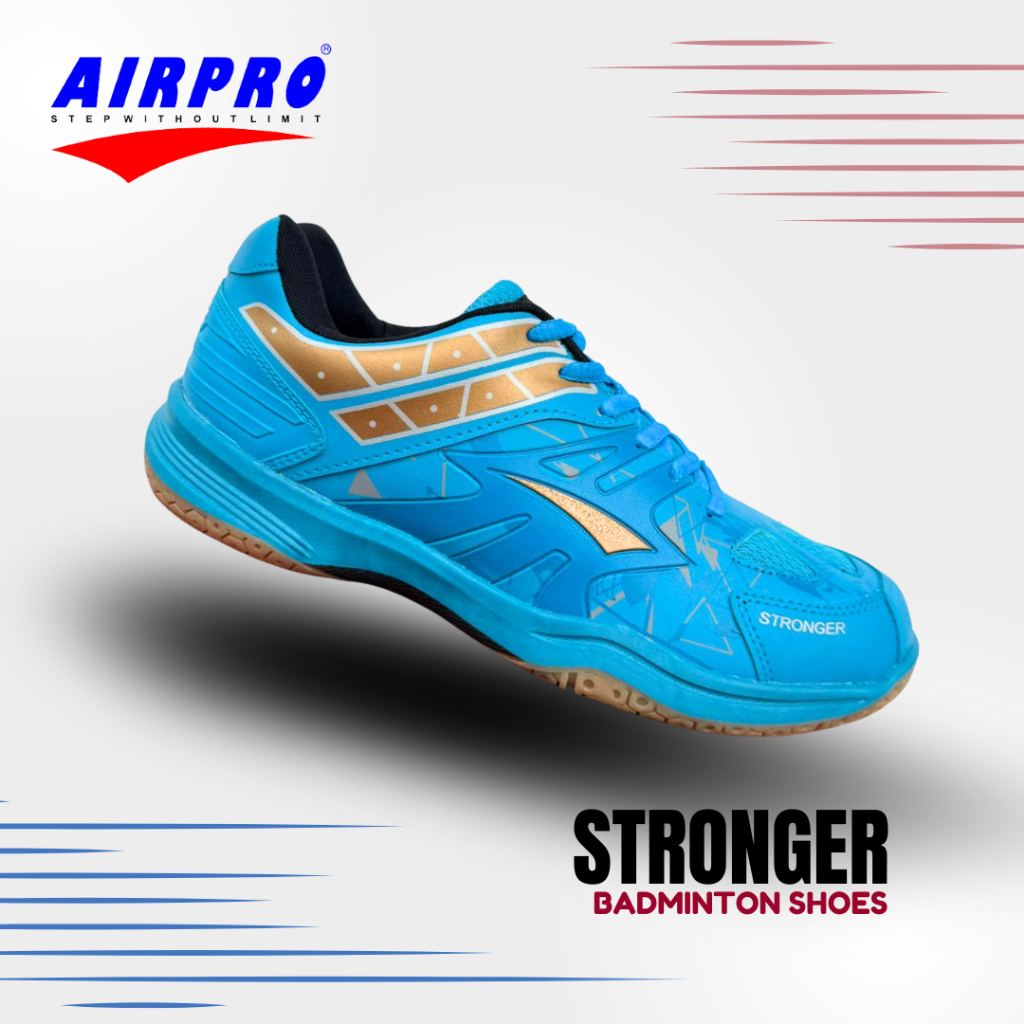 Airpro Shoes official Store Sepatu badminton Stronger - Kuat, tahan lama, Berdecit, Produksi Indones