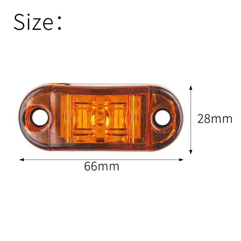 4Pcs Truk Samping Lampu Bak Mobil Truk Bak Samping Warning Marker 12-24V -