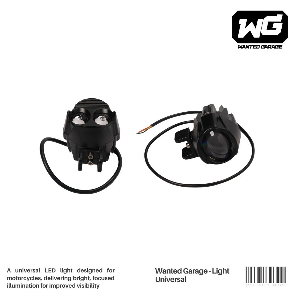 Lampu Projie LED Universal Motor 2 Mata – Mini Spotlight High Beam – Fog Lamp Motor Waterproof