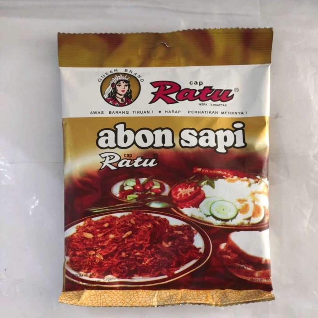 Abon Sapi Cap Ratu 90 gram / Abon Sapi Cap Ratu Asli / daging Kering Abon