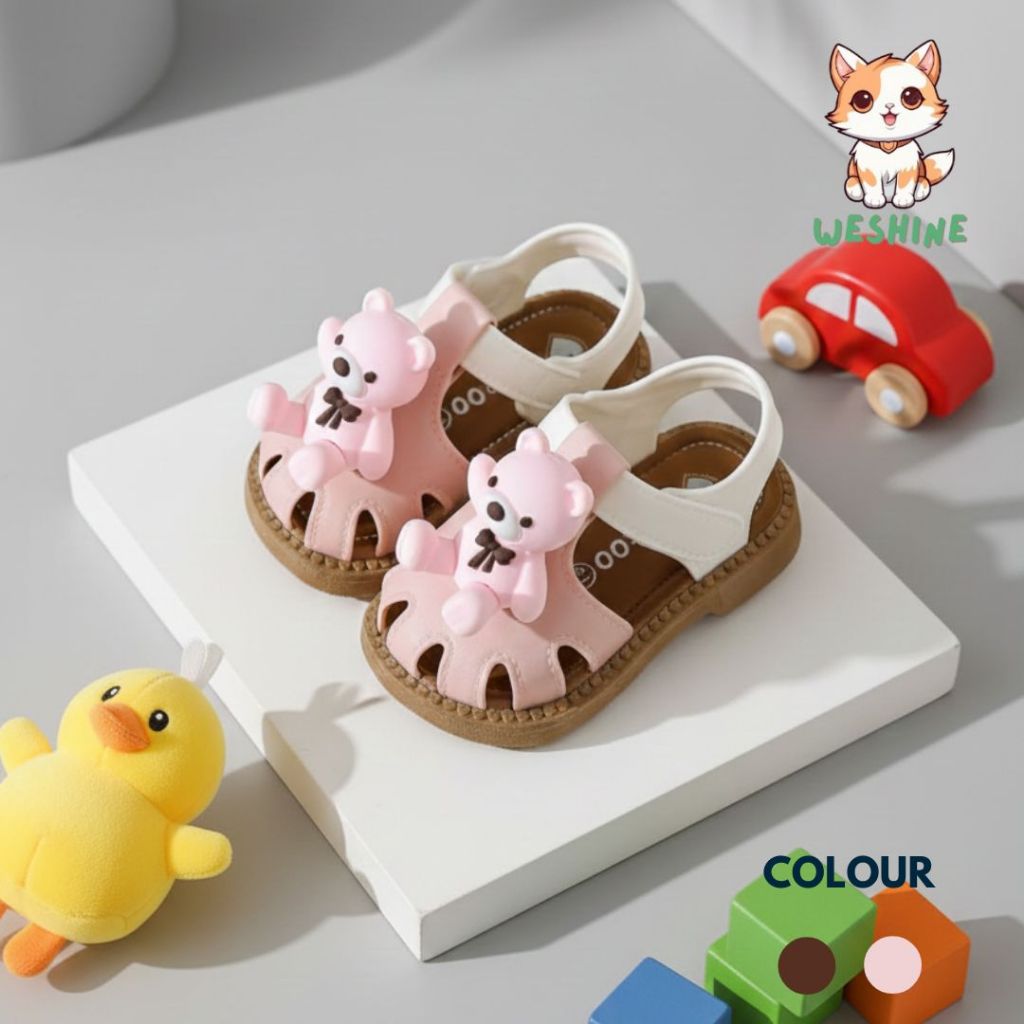 Weshine ALOHA BEAR Sandal Balita Anak Laki Perempuan Lucu