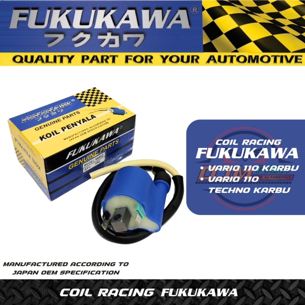 FUKUKAWA Coil Standar Racing Koil Pengapian Vario 110 Karbu Vario 110 Techno Karbu Original