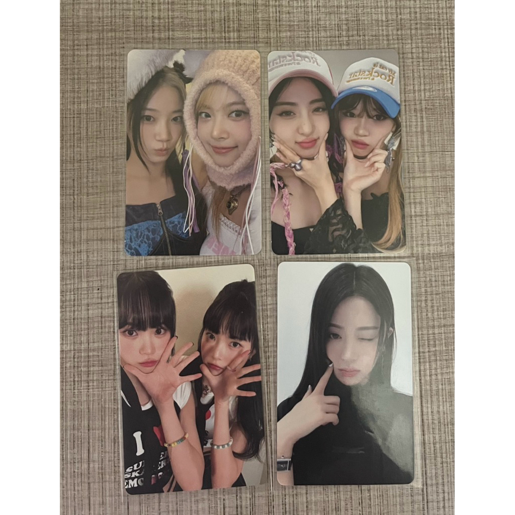 LESSERAFIM OFFICIAL PHOTOCARDS - kazuha&eunchae, yunjin&chaewon, chaewon&eunchae, yunjin