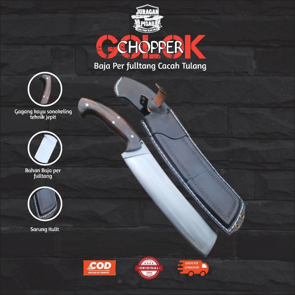 JURAGAN PISAU CIBATU | Golok baja HSS chopper daing tulang fulltang