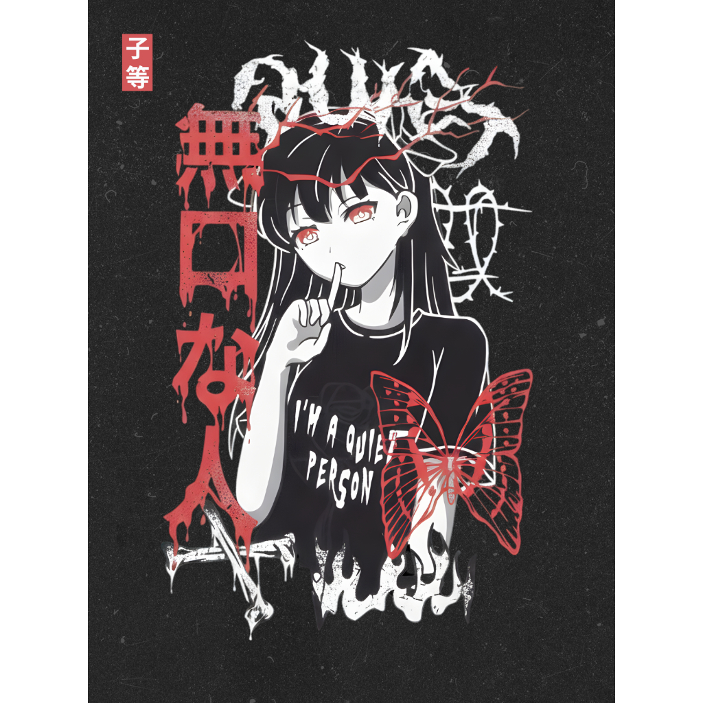 Kaos oversize lengan pendek perempuan/ Kaos Anime Oversize/ t-shirt Oversize Anime Perempuan/ Oversi