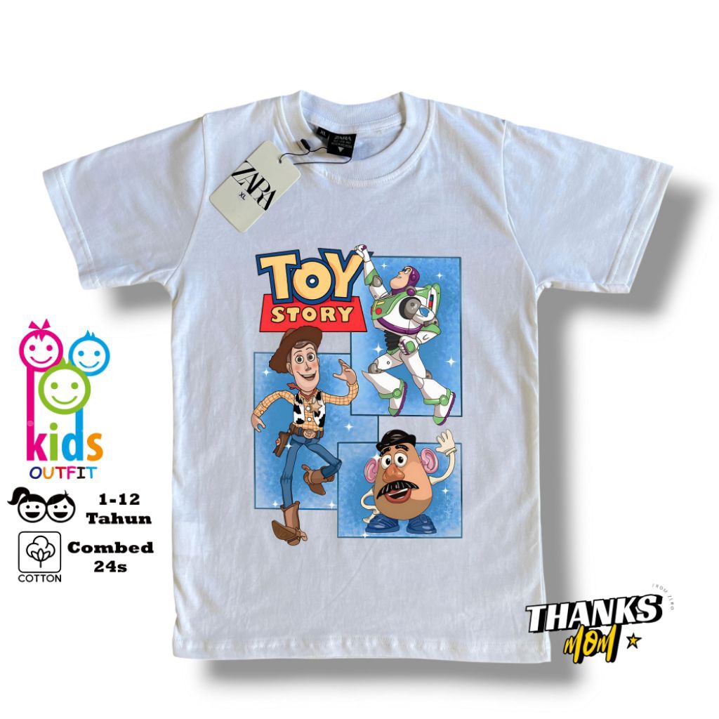 T-Shirt/Kaos Anak Zara Karakter Toy Story