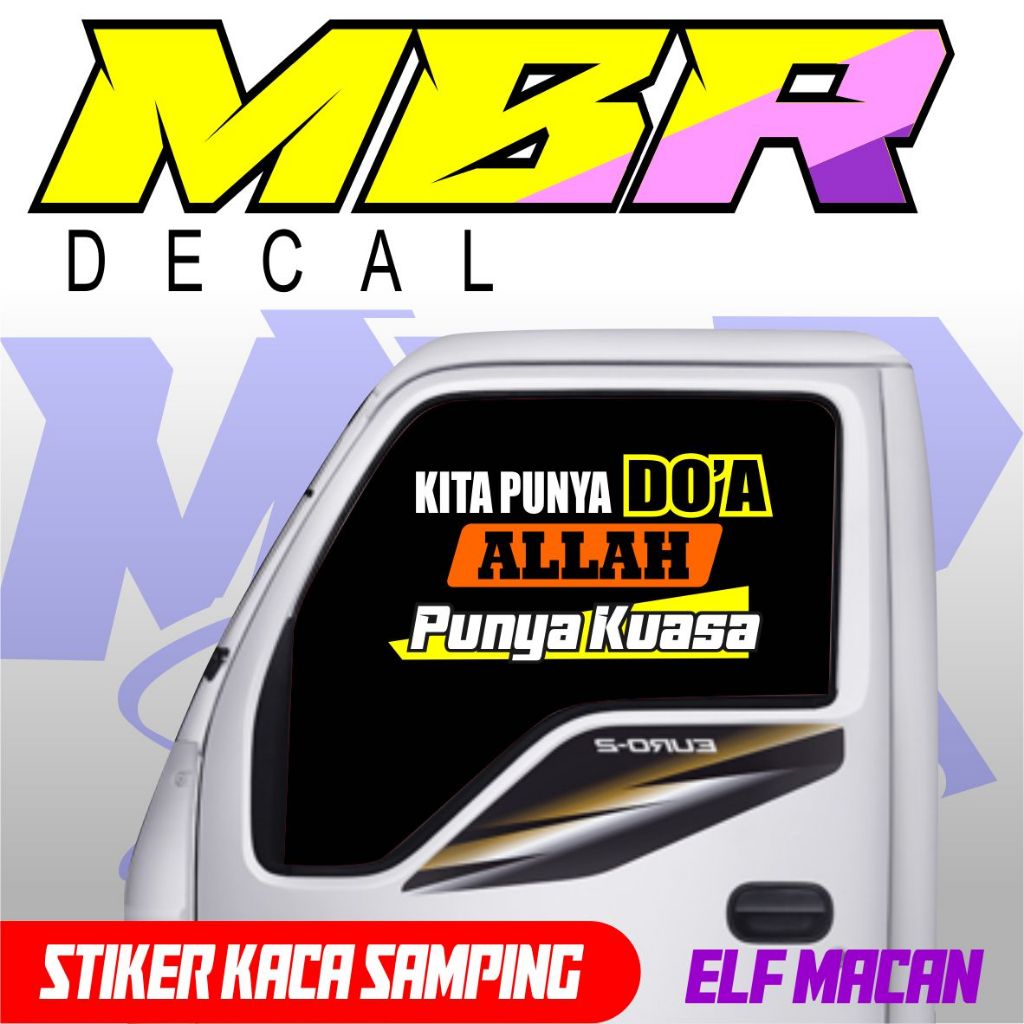 STIKER KACA SAMPING ELF, STIKER KACA SAMPING TRUK,ONEWAY MOBIL,TRUK