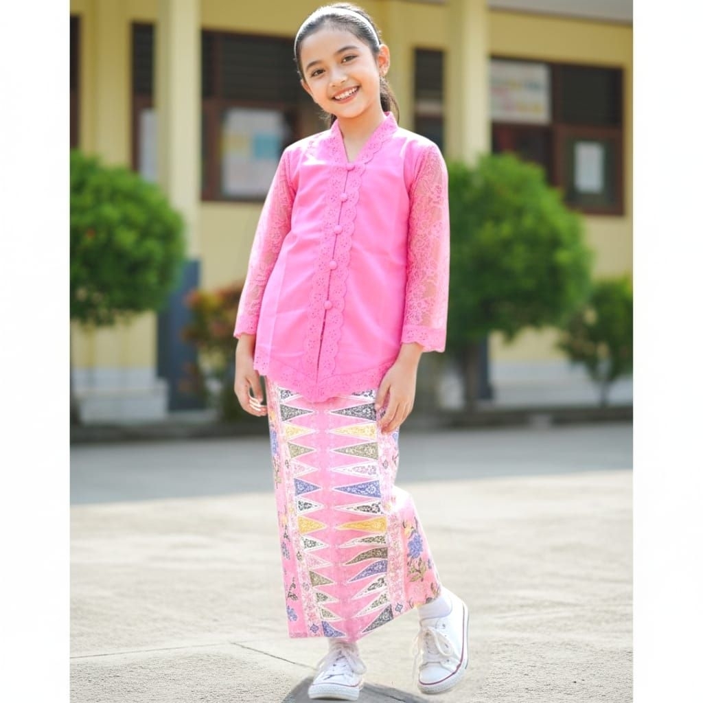 SETELAN KEBAYA ENCIM RENDA ANAK SD POLOS // KEBAYA ENCIM ANAK SD // KEBAYA RENDA POLOS // KEBAYA ENC