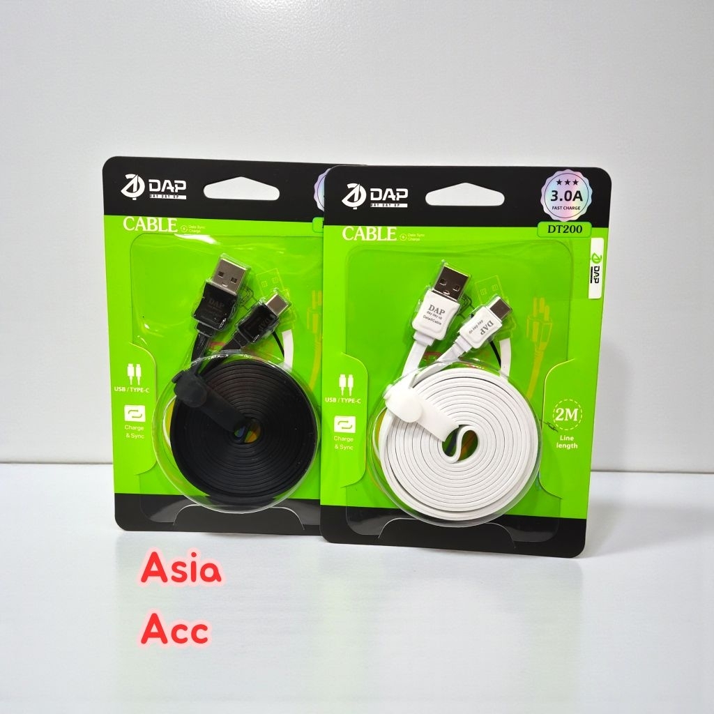 Kabel Data DAP Type C 2.4A 2M DT200 Kabel DAP Type C 2.4A Original Fast Charging 200cm DT-200