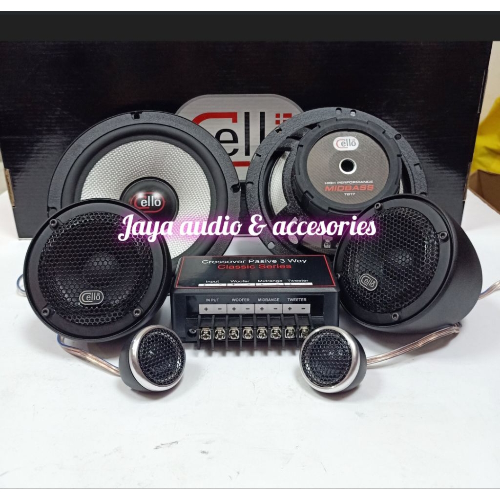 Speaker 3Way Cello PNP Mounting Midrange SC8F/G Tweeter Silk Dome Cello D20 Midbass Cello TG17 Plus 