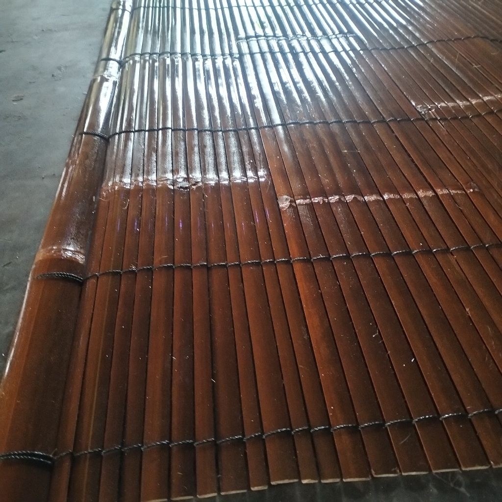 Tirai/Krey Bambu Wulung Plisturan 2  Sisi Lebar 300cm m | Tirai Rumah Elegan | Anti Rayap | Natural 