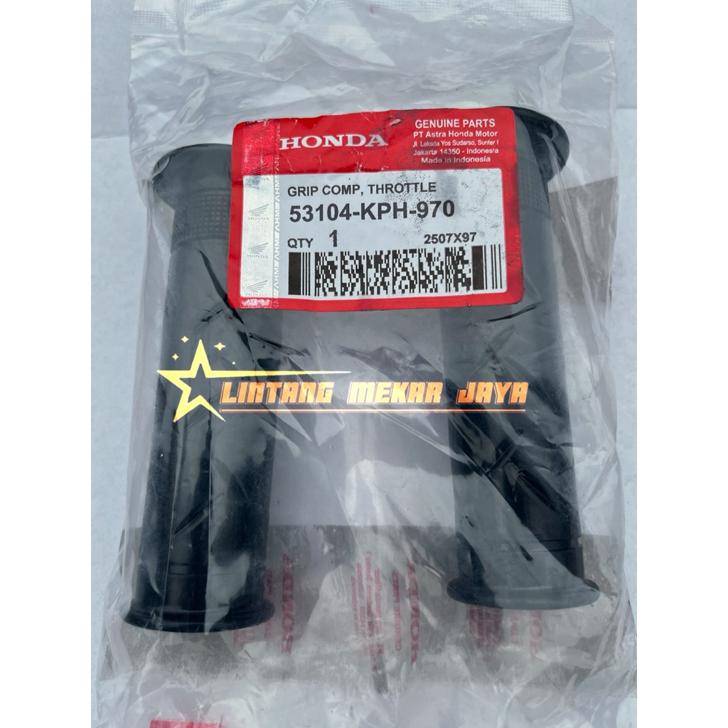 Handgrip Karet Stang 53104-KPH-970 Hanfat Honda Supra x 125 Karisma Kirana