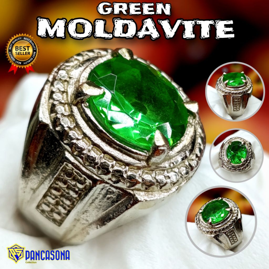 BATU CINCIN GREEN MOLDAVITE CRYSTAL MEWAH